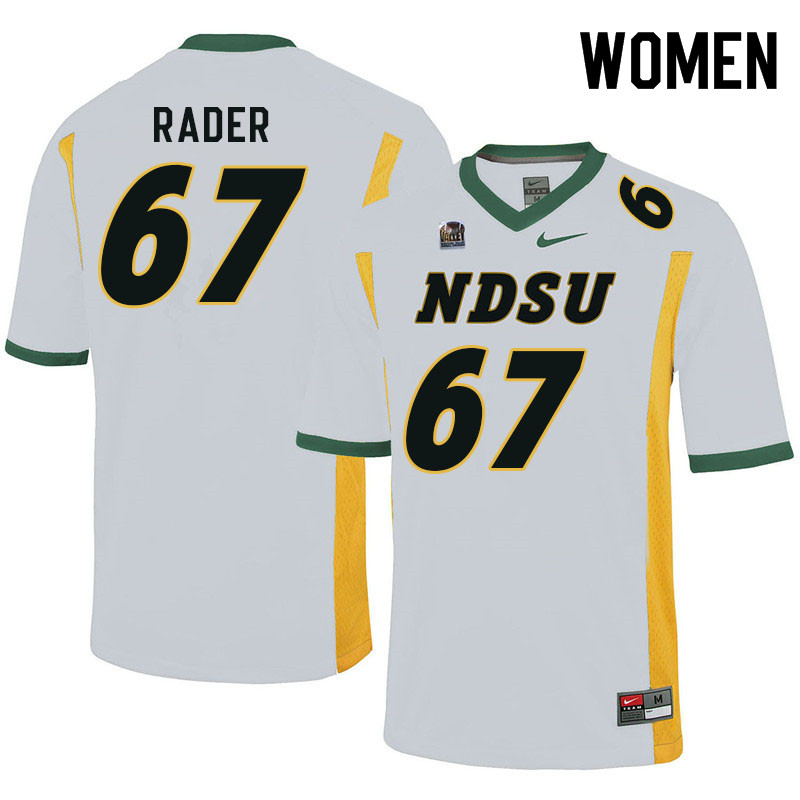 Women #67 Max Rader North Dakota State Bison College Football Jerseys Sale-White - Click Image to Close